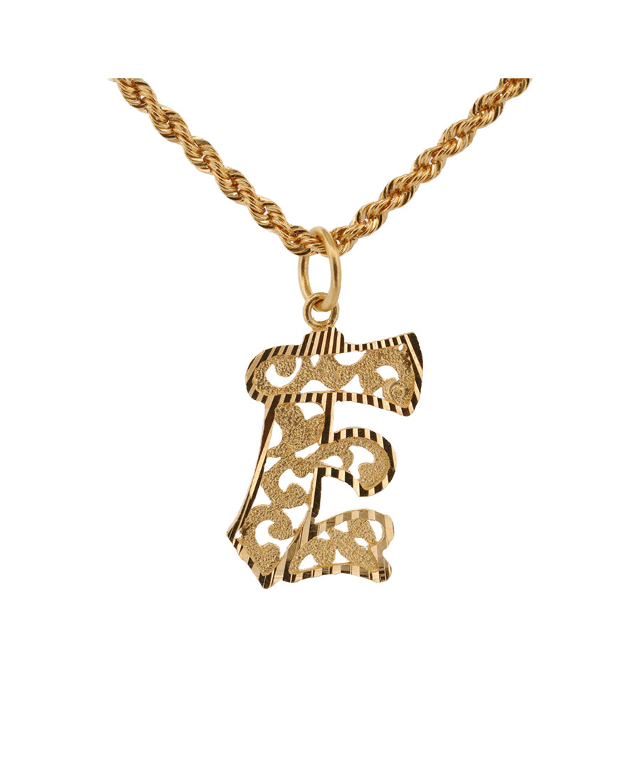 Gold Letter "E" Pendant Necklace – 1.35g | Bigeasy Jewellers